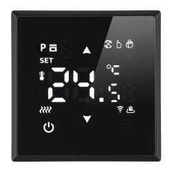 Терморегулятор Wi-Fi (механизм) Stekker Эмили RSW00-5119-05 250В 3500Вт черный уголь, soft touch 50377