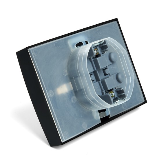 Розетка 2-местная с/з с крышкой Stekker Эрна PST16-9015-03 49138