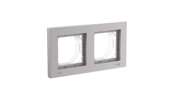 Рамка 2-ая, универсальная Systeme Electric AtlasDesign Aqua Алюминий ATN440302