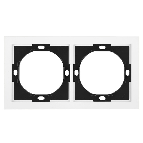 Рамка 2-местная Stekker Мия PFR00-3002-01 белая магнолия 50457