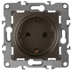 Розетка 2P+E Schuko со шторками Эра 12-2102-13 Б0019324