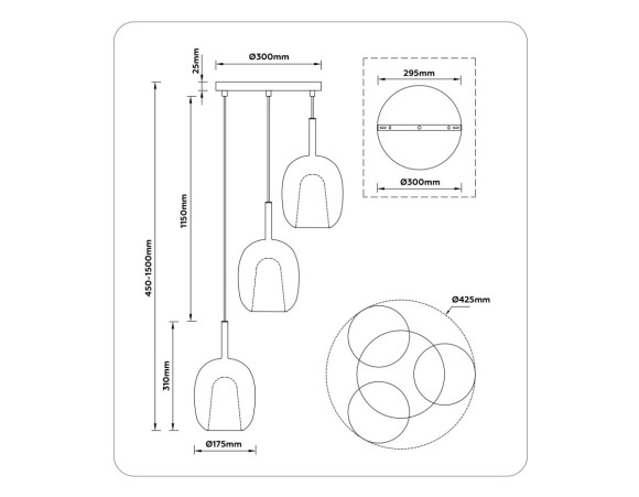 Подвесной светильник Ambrella Light High Light Modern LH11153
