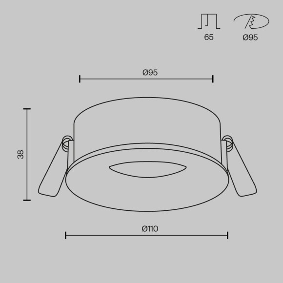 Встраиваемый светильник Maytoni Technical Slim DL027-GX53-MG