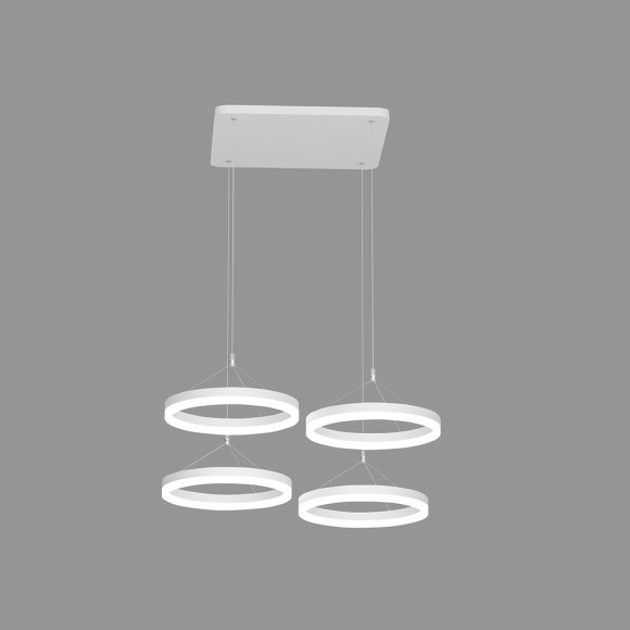 Подвесная светодиодная люстра Elvan 155 LU-155/4SQ-21W-NH-Wh