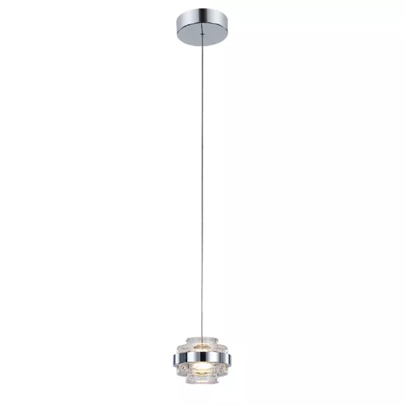 Подвесной светильник Delight Collection MD22030002 MD22030002-1A chrome/clear, Хром, Прозрачный, Теплый белый