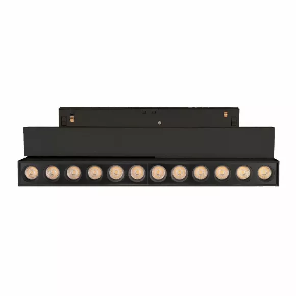 Трековый магнитный светильник Arlight MAG-ORIENT-DOTS-FOLD-S230-12W Warm3000 (BK, 30 deg, 48V) 042014, светодиодный модуль