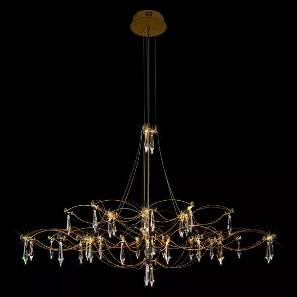 Подвесная люстра Loft IT Mira 10590/1000 Gold Asfour, Золото, Прозрачный, Теплый белый, крупный план Подвесная люстра Loft IT Mira 10590/1000 Gold Asfour, Золото, Прозрачный, Теплый белый, крупный план