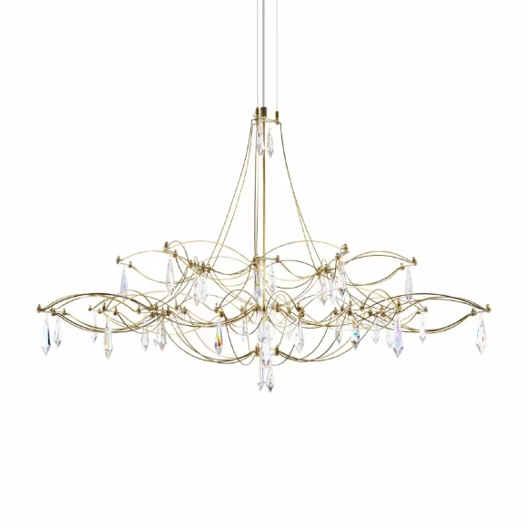 Подвесная люстра Loft IT Mira 10590/1000 Gold Asfour, Золото, Прозрачный, Теплый белый Подвесная люстра Loft IT Mira 10590/1000 Gold Asfour, Золото, Прозрачный, Теплый белый