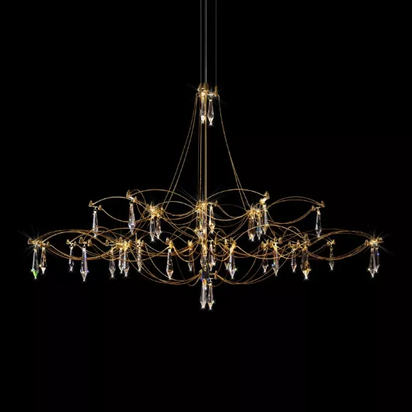 Подвесная люстра Loft IT Mira 10590/1000 Gold Asfour, декоративные элементы крупным планом Подвесная люстра Loft IT Mira 10590/1000 Gold Asfour, декоративные элементы крупным планом