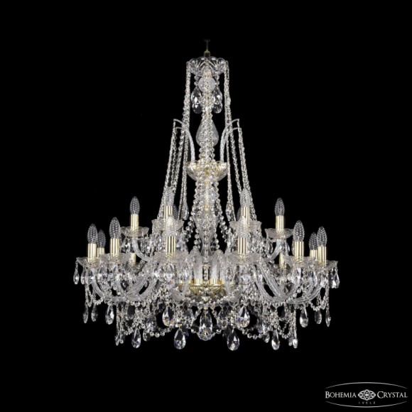 Подвесная люстра Bohemia Ivele Crystal 1411/12+6/300/XL-96 G