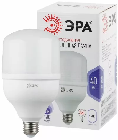 Лампа светодиодная Эра E27 40W 6500K LED POWER T120-40W-6500-E27 Б0027006