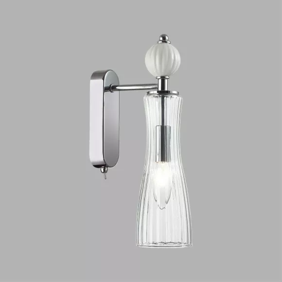 Бра Lumion Neoclassi Emily 8268/1W, Хром, Прозрачный, Металл