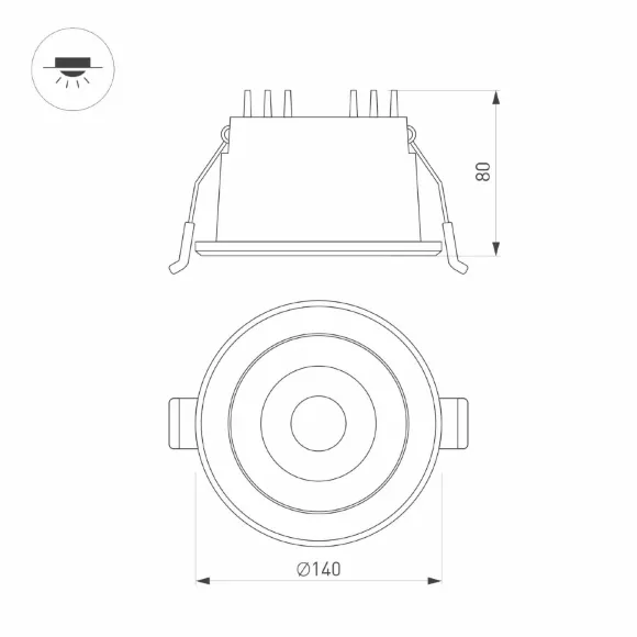 Встраиваемый светильник Arlight MS-ALORA-BUILT-R140-12W Day4000-MIX 048092 Встраиваемый светильник Arlight MS-ALORA-BUILT-R140-12W Day4000-MIX 048092