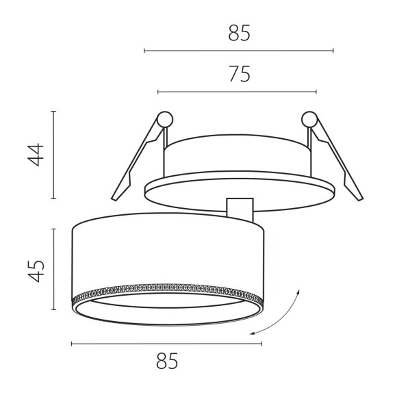 Встраиваемый светильник Alta Pro Lightstar A5536RS