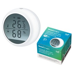 Умный датчик температуры и влажности Wi-Fi, с экраном Uniel UL-00011704 USN-A502 TS/WF WHITE