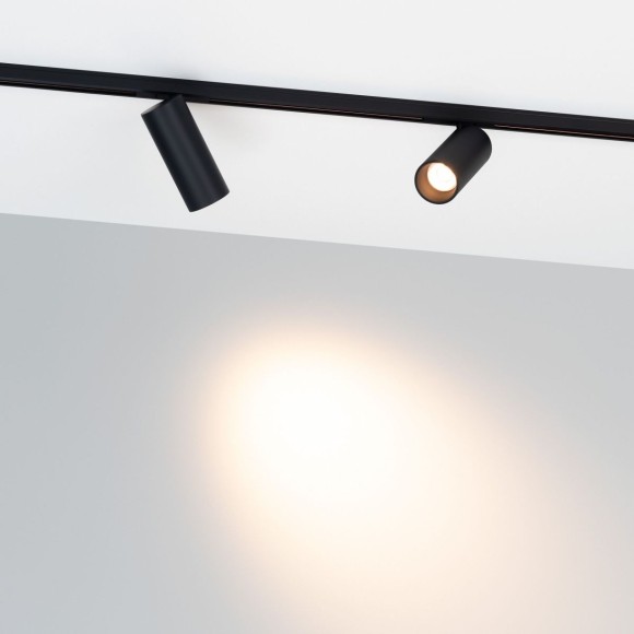 Трековый магнитный светильник Arlight MAG-MICROCOSM-SPOT-R35-5W Warm3000 (BK, 36 deg, 24V) 043252(1)