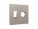 Лицевая панель Alfa (Серо-бежевый матовый) для компьютерной/телефонной + TV розетки RJ-45/RJ-11 Quant Ambrella Volt AP3725