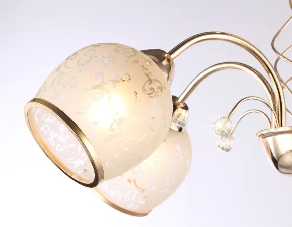 Подвесная люстра Ambrella Light Traditional TR3189, Модерн, Белый, Золото