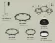 Комплект подвесного светильника Ambrella Light Techno Ring XR92092010 (A9209x3, C9242, C9238, C9232, N8141, N8113)