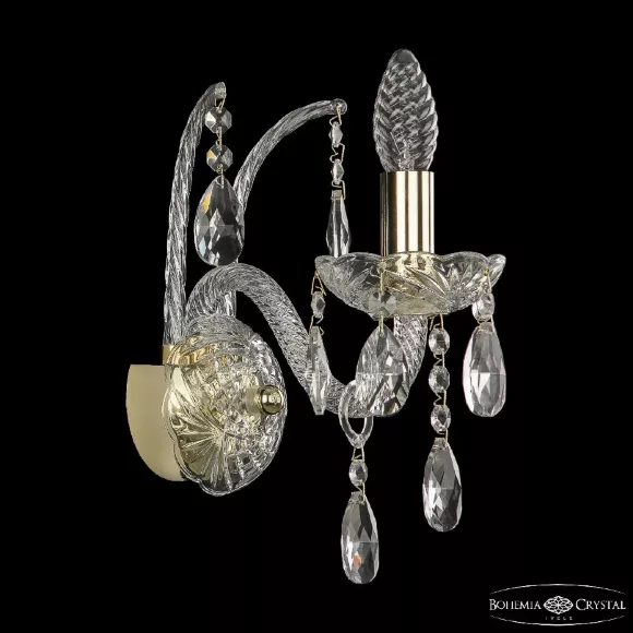Бра Bohemia Ivele Crystal 105B/1/141 G, Золото, Металл, Классика стиль, крупный план