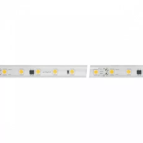 Светодиодная влагозащищенная лента Arlight 8W/m 54LED/m 5060SMD теплый белый 50M 027059(2)