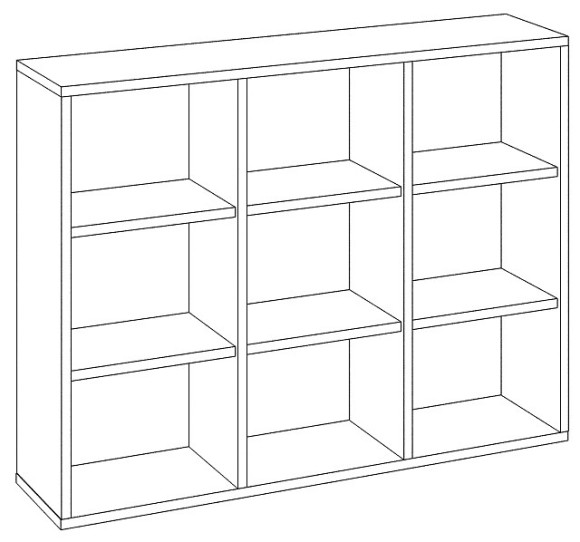 Стеллаж Домино СУ(ш3в1) MER_SUsh3v1-SH-shamoni-CH