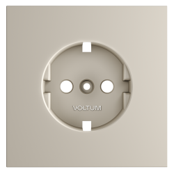 Накладка для розетки с заземлением Voltum S70 (кашемир) VLS000603