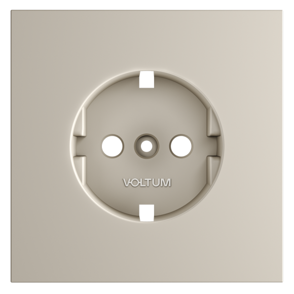 Накладка для розетки с заземлением Voltum S70 (кашемир) VLS000603