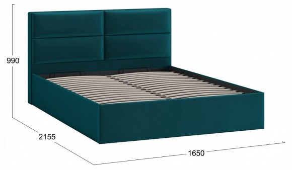 Кровать двуспальная Глосс с ПМ Тип 1 TRI_240713