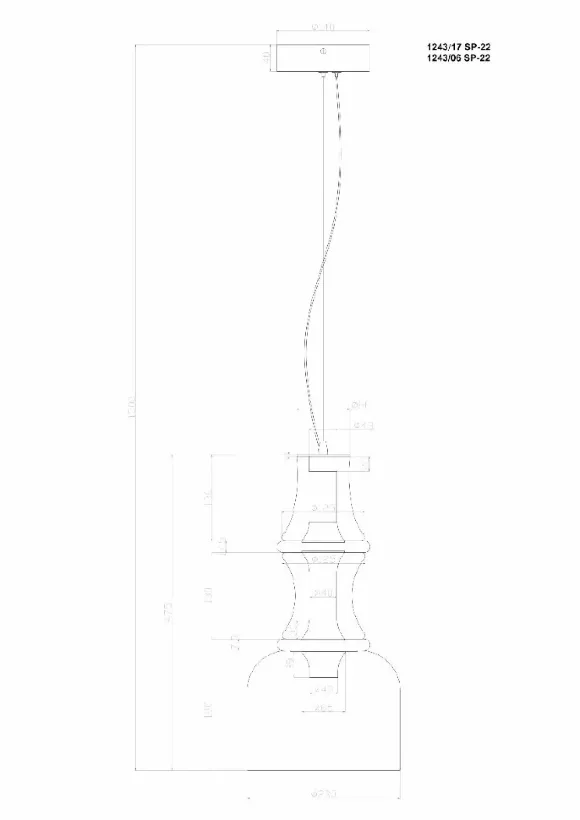 Подвесной светильник Divinare Volturn 1243/17 SP-22, Черный, Янтарный, Теплый белый