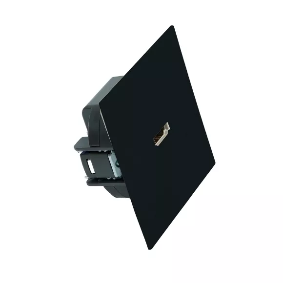 Розетка HDMI 2.0 Type A Stekker Мия RST00-3118-05 черный бархат 50828, Россия Розетка HDMI 2.0 Type A Stekker Мия RST00-3118-05 черный бархат 50828, Россия