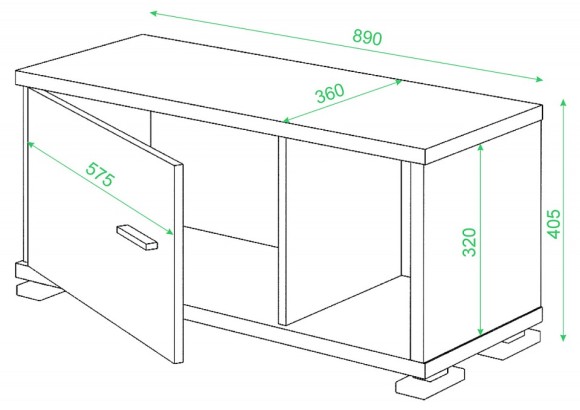 Тумба комбинированная СБ-30/1 MER_SB-30-1_SH