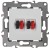 Розетка аудио двойная Эра 12-3112-01 Б0027461