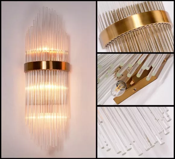 Настенный светильник Delight Collection BRWL7024 BRWL7024 gold, Золото, Прозрачный, Металл Настенный светильник Delight Collection BRWL7024 BRWL7024 gold, Золото, Прозрачный, Металл