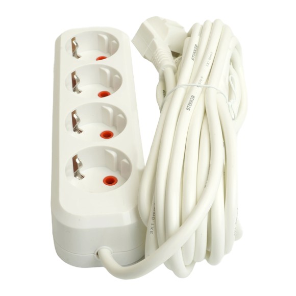 Удлинитель четырехместный Stekker Home 49389