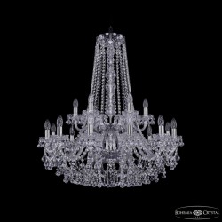 Подвесная люстра Bohemia Ivele Crystal 1409/12+6/300/h-94/2d Ni