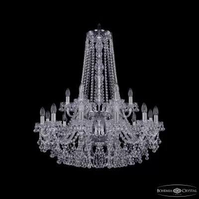 Подвесная люстра Bohemia Ivele Crystal 1409/12+6/300/h-94/2d Ni
