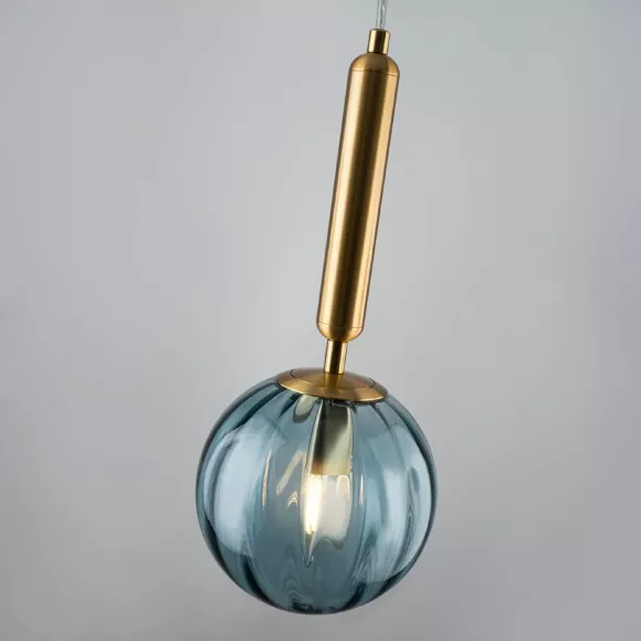 Подвесной светильник Modemodern MD.1176.1 BL, Латунь, Синий, Металл, крупный план