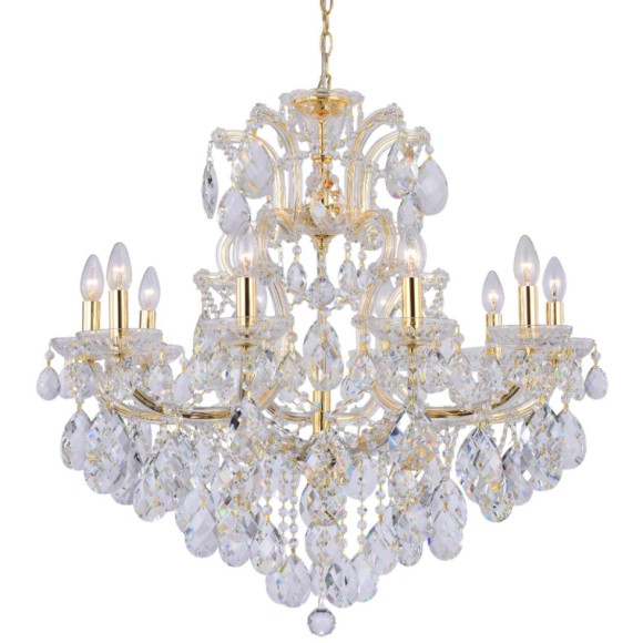 Подвесная люстра Crystal Lux Isabel SP11 Gold/Transparent