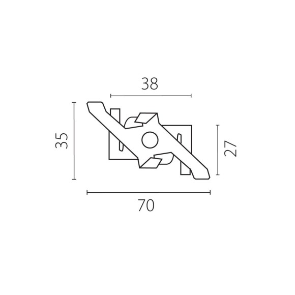 Фиксатор трека к потолку тип G к шинопроводу 5040xx-(F)/(R) Quattro Lightstar 504196-02