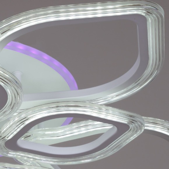 Потолочная светодиодная люстра с пультом управления Reluce 09827-3.3-5+5A WH (RGB)