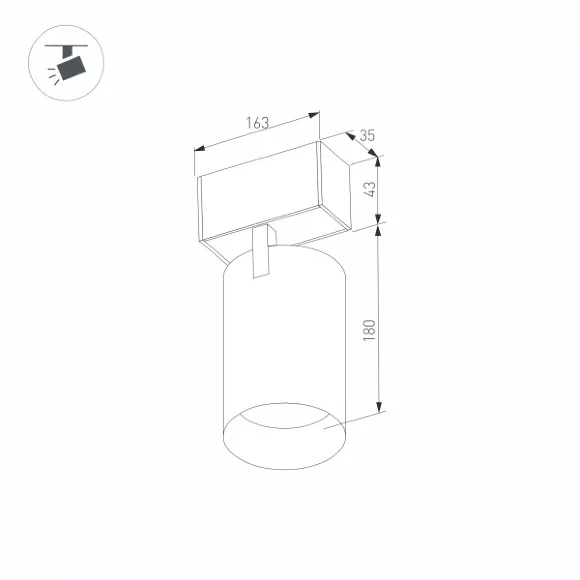 Трековый светодиодный светильник Arlight Mag-Spot-45-R65-18W Warm3000 033087, Теплый белый, Современный Трековый светодиодный светильник Arlight Mag-Spot-45-R65-18W Warm3000 033087, Теплый белый, Современный