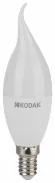 Лампа светодиодная Kodak LED BXS-11W-865-E14 K 11Вт свеча на ветру холодный дневной свет Е14 Б0057637, Холодный белый, Китай