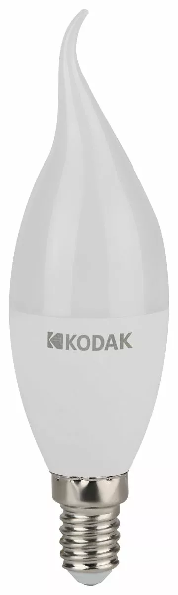 Лампа светодиодная Kodak LED BXS-11W-865-E14 K 11Вт свеча на ветру холодный дневной свет Е14 Б0057637, Холодный белый, Китай