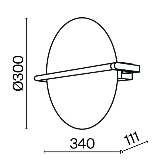 Настенный светильник Maytoni Mira MOD279WL-L14B3K