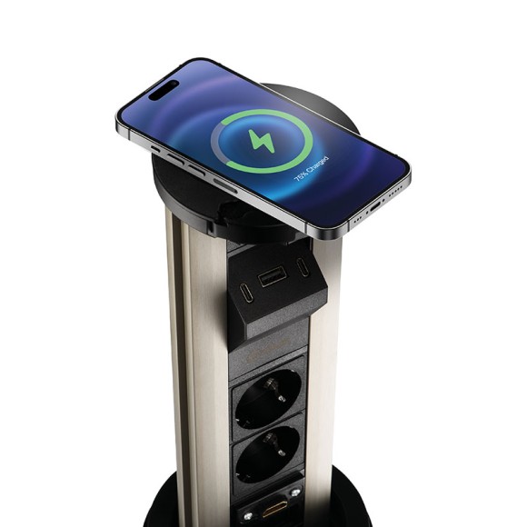 Блок розеток (2 секции, USB type A+C + RJ45 + HDMI) Mebax 00-00002597