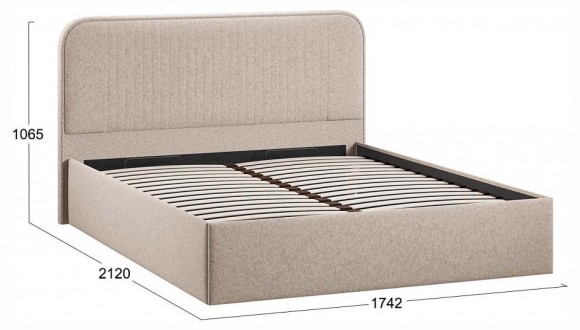 Кровать двуспальная Тиффани с ПМ Тип 1 TRI_257157