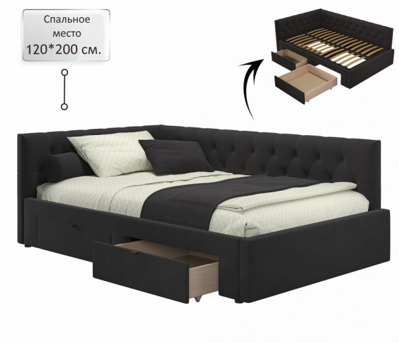 Кровать полутораспальная Afelia 2000x1200 NMB_TE-00005589