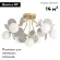 Потолочная люстра Arte Lamp Peacock A1369PL-7GY, Матовое золото, Белый, Золото