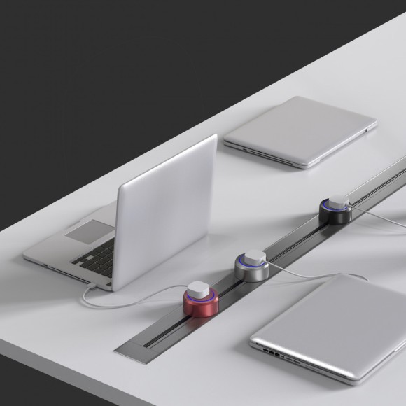 Трековая розетка Arte Milano Am-track-sockets 380066TS LED/USBx2 Black